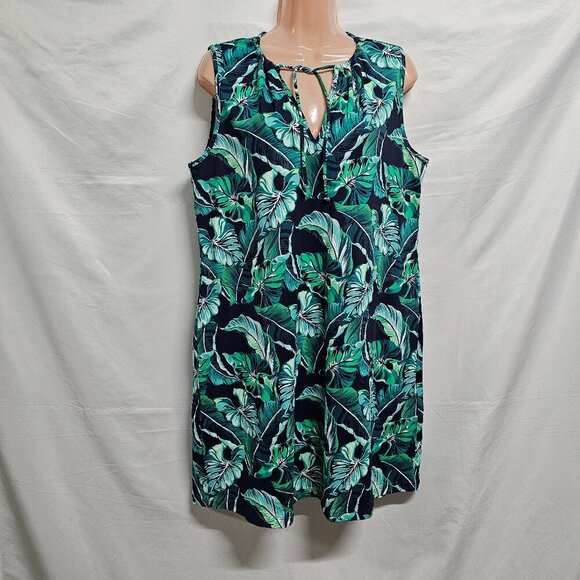 Tommy Bahama Tropical Sleeveless Shift Dress Size L - Picture 1 of 12
